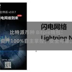 比特派币种 Bitpie钱包：资产100%自主掌控，安全可靠。