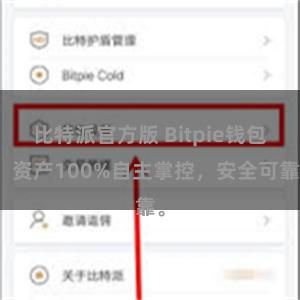 比特派官方版 Bitpie钱包：资产100%自主掌控，安全可靠。