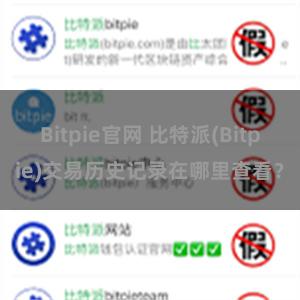 Bitpie官网 比特派(Bitpie)交易历史记录在哪里查看？